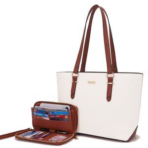 Classic Tote Satchel Set with Handy Wallet